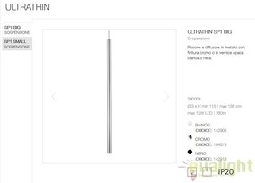 Pendul LED modern design ultra-slim ULTRATHIN SP1 CROMO 164878