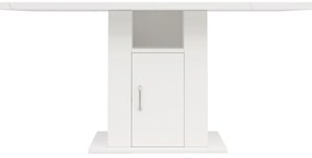 Masă de dining cu spațiu de depozitare, Alb | Aosom Romania