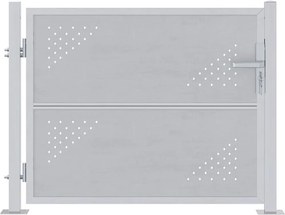 vidaXL Poartă de grădină Argintiu 85 x 70 cm Oţel inoxidabil