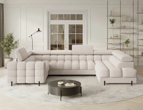 Colțar extensibil, cu spatiu pentru depozitare, 346x205x93 cm, Fectory RT, Eltap (Culoare: Alb / Royal 01)