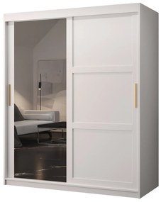 Dulap de haine Riven 2 150 (alb mat) (cu oglindă). 1064173
