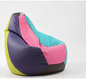 Fotoliu puf copii, Nirvana Light Pufrelax, Material Piele ecologica - Mozaic