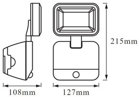 Ledvance - LED Aplică perete exterior cu senzor BATTERY LED/4W/6V IP54