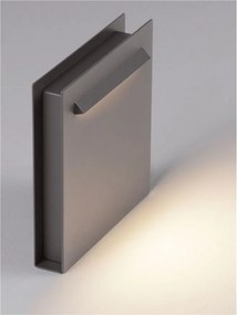 Mini Stalp de exterior LED 3000K, IP67 RECTO H-23cm gri inchis