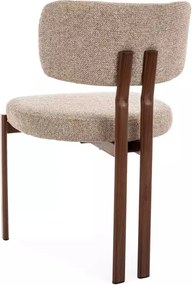 Scaun tapitat Misaki D 253 bej/nuc - H81 cm