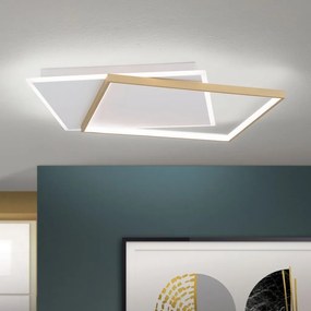 Plafoniera LED design slim EMANUEL auriu/alb