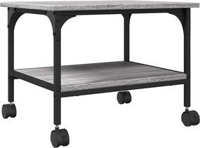 vidaXL Suport imprimantă, 2 niveluri, gri sonoma, 50x40x38 cm, lemn