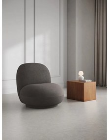 Fotoliu gri cu tapițerie din stofă bouclé Chuck – Micadoni Home