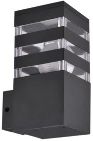 Aplica de perete exterior TEKSAS 1xE27/12W/230V IP44 antracit