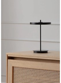 Veioză neagră LED din metal cu abajur din metal (înălțime 31 cm) Asteria Move – UMAGE