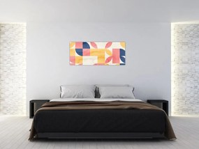 Tablou - Abstracție cu modele retro (120x50 cm)