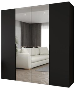 Dulap de haine 200 cm Alice 2 (Negru + Negru). 1126173