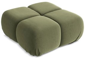 Taburet modular verde deschis cu tapițerie din catifea Lokua – Makamii