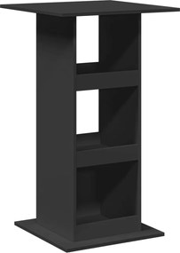 vidaXL Masă de bar cu depozitare, negru, 60x60x102 cm, lemn prelucrat