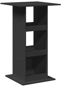 854329 vidaXL Masă de bar cu depozitare, negru, 60x60x102 cm, lemn prelucrat