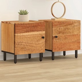 vidaXL Noptiere, 2 buc., 40x33x46 cm, lemn masiv de acacia