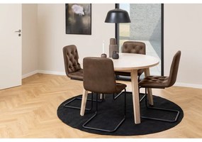 Scaune de dining maro 2 buc. din imitație de piele Kira – Actona