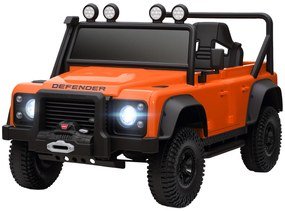 AIYAPLAY Vehicul electric pentru copii, 12V cu baterie, telecomandă, funcție muzicală, semnal acustic, LED-uri, Portocaliu | Aosom Romania