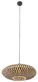 Lampă suspendată orientală din bambus negru 50 cm - Ostrava