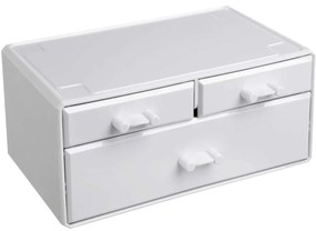 Organizator cosmetica/machiaj cu 6 sertare Alb