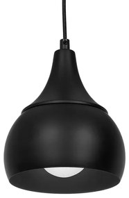 Lustră pe cablu AKTAN 5xE27/60W/230V neagră rotundă