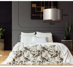 Duolla - Lustră pe cablu CANNES 1xE27/15W/230V d. 50 cm argintie/cupru