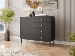 Comodă Probazzo 1D4SZ (Negru + auriu) . 1103668