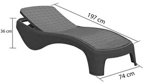 Set șezlonguri de grădină Atlantic Corfu cu masă cappuccino