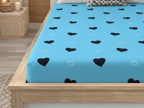 Cearsaf din microfibra CORAZON albastru 180x200 cm