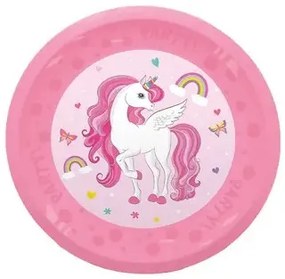 Unicorn Rainbow Colors set de farfurii din plastic micro premium 4 bucăți 21 cm