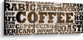 Tablou - Cafea (cu ceas) (90x30 cm)
