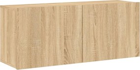 vidaXL Comodă TV de perete, stejar sonoma, 100x30x41 cm