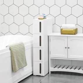 Raft cu polițe MARGE alb/maro