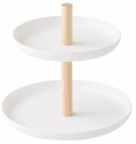 Etajeră din lemn de fag YAMAZAKI Tosca, alb
