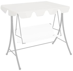 vidaXL Copertină de rezervă leagăn grădină, alb, 150/130x105/70 cm