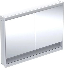 Dulap incastrat cu oglinda si nisa Geberit One ComfortLight 120 cm alb