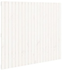824939 vidaXL Tăblie de pat pentru perete, alb, 127,5x3x110 cm lemn masiv pin
