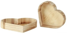 Set 2 tavi din lemn HEART TRAY