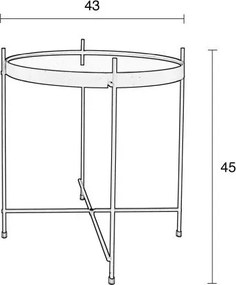 Măsuță Zuiver Cupid, alb