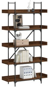 vidaXL Bibliotecă 5 niveluri stejar maro 100x33x180,5 cm lemn compozit