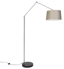 Lampa de podea moderna din otel cu abajur taupe 45 cm - Editor
