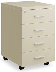 Container SimpleOffice 40 x 48 cm - 4 sertare, mesteacan