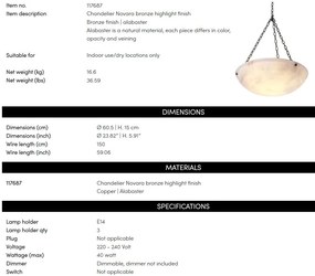 Lustra suspendata design LUX Novara