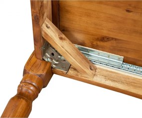 Masa pliabila, L90(180) 90 H80 cm,culoare nuc antichizat, Lemn masiv