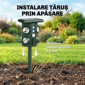 Outsunny Dispozitiv de Alungare a Animalelor, Repelent Ultrasonic | Aosom Romania