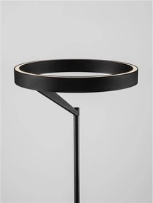 Lampadar circular aluminiu negru LED ADALIZ
