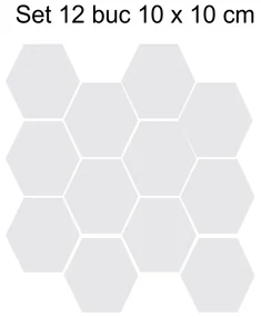 Sticker acrilic 3D Hexagon auriu