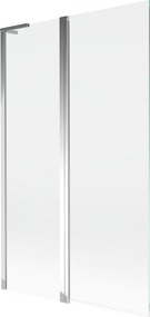 Mexen Mist L paravan cadă cu 2 panouri 110 x 150 cm, transparent, crom - 8A9L-110-011-01-00