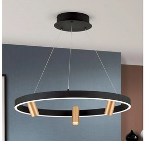 Orion HL 6-1667/3 LED lustr BERLIN, stmívatelný, 50W, 230V, negru/auriu