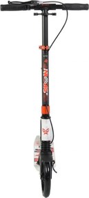 Trotineta din aluminiu NOVOKIDS™ Spooky Scooter, Frana de mana, Max.100 kg, Super Brake, Maner reglabil pe inaltime, Diametru roata 200 mm, Alb